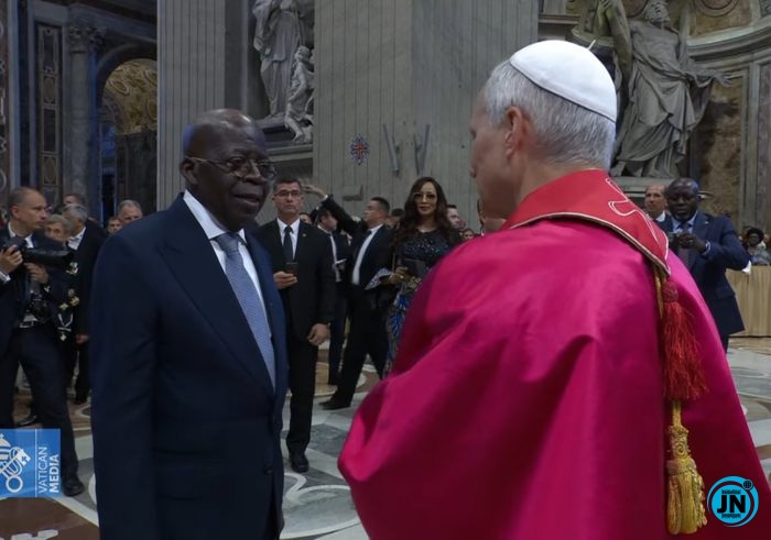 President Tinubu meets Pope Leo XIV at the Vatican
